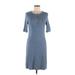 Gap Casual Dress - Sweater Dress: Blue Marled Dresses - New - Women's Size Medium Plus