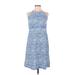 Columbia Casual Dress: Blue Acid Wash Print Dresses - Women's Size Medium