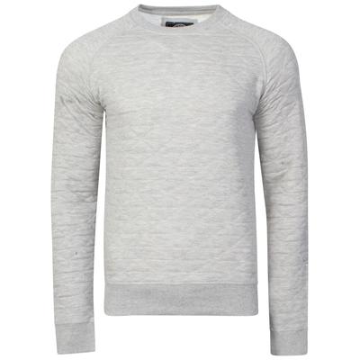 Hoodies / Sweatshirts Mens Nicholas Triangle Quilt Sweatshirt in Grey Marl / XS - Tokyo Laundry