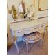 French Style vanity set, 3-drawer vintage dressing table -ornate vanity with a mirror and a stool- bespoke