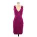 Elizabeth and James Casual Dress - Sheath: Burgundy Dresses - Women's Size Medium