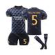 (5 numbers, #26) 23/24 Real Madrid Away Soccer Jersey Set