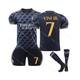 (7 numbers, #24) 23/24 Real Madrid Away Soccer Jersey Set