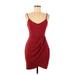 Lulus Casual Dress - Bodycon: Burgundy Solid Dresses - Women's Size Medium