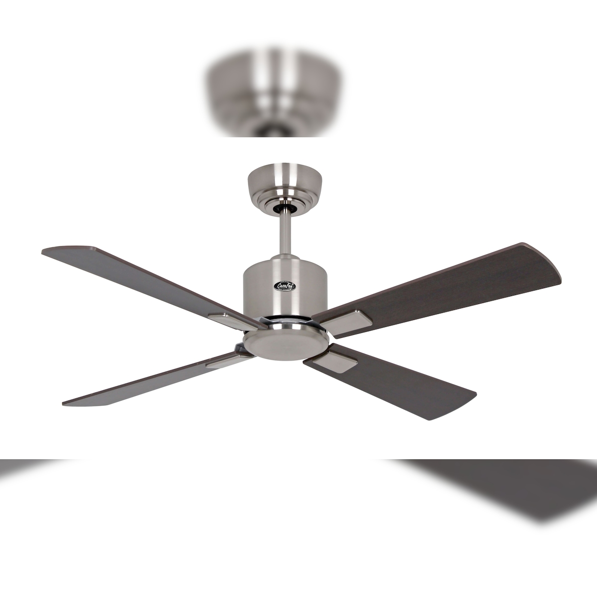 Deckenventilator mit WLAN CasaFan 942141W ECO NEO III 103 cm Motor aus gebürstetem Chrom/Wendeflügel in Silber und Wenge Image