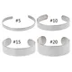 Q0KE 10 Pcs Bracelet En Acier Inoxydable Blanc Manchette Bracelet Blanc DIY Cuir Manchette Bracelets