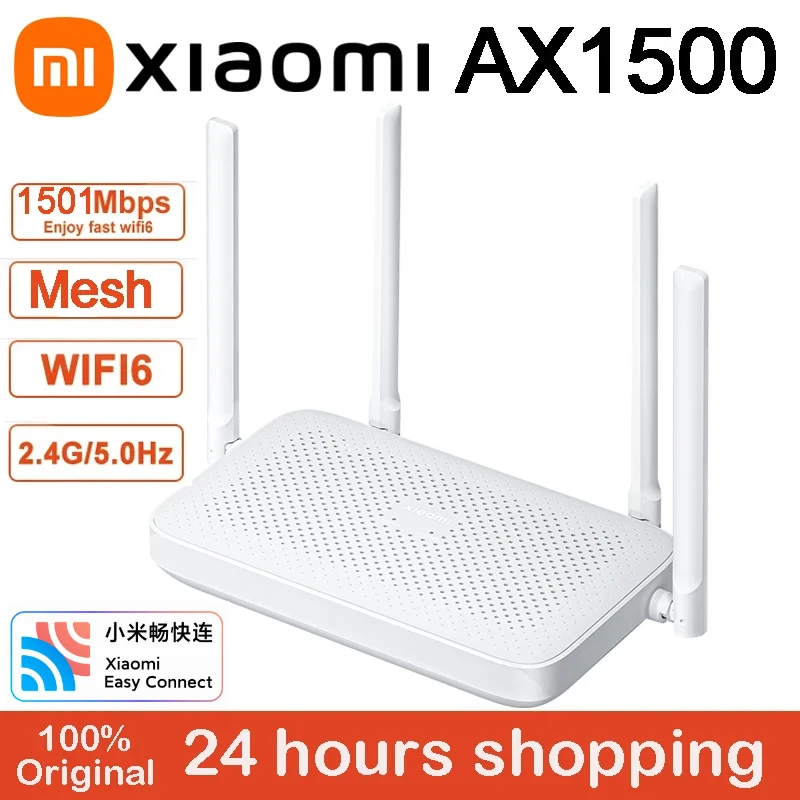 Xiaomi AX1500 wifi6 Router 1501Mbps 2,4G/5GHz Dual Band Router Gigabit Ethernet Port OFDMA Übertragung Mesh Netzwerk Image