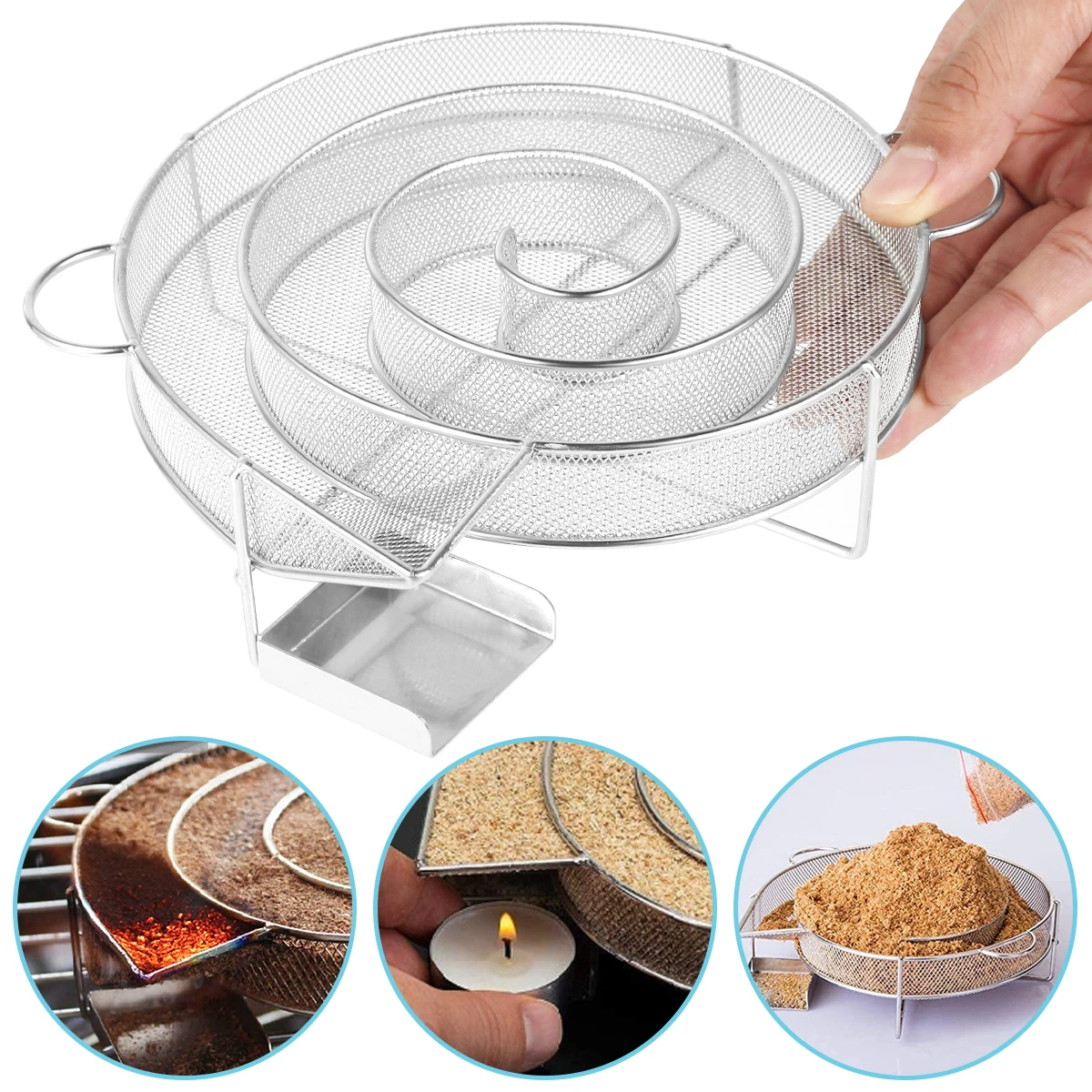 Kalter Rauchgenerator, Edelstahl-Rauchgenerator für Wasserkocher, Grill, Raucher und Räucherofen zum Rauchen von Käse, Schweinefleisch, Lachs