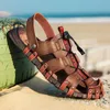 Plus Größe Männer Leder Sandalen 2023 Luxus Echtes Leder Männer Schuhe Sommer männer Strand Sandalen