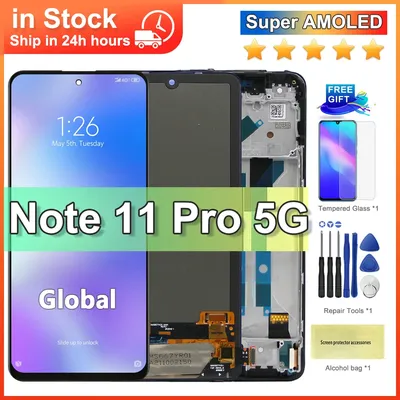 6.67 ''amoled für Xiaomi Redmi Note 11 Pro 5g LCD-Bildschirm Touchscreen Digitalis ierer für Redmi Note 11 Pro (global) 21091116i