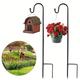 1 Pack Shepherd Hook With Height Options: 30 Inches, 46 Inches, And 62 Inches, Suitable For Hanging Solar Lights, Bird Feeders, Lanterns, Mason Jars, Garden Stakes, And Wedding Decor (black)