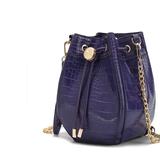 MKF Collection by Mia K Cassidy Crocodile Embossed Vegan Leather Womenâ€™s Shoulder Bag - Purple