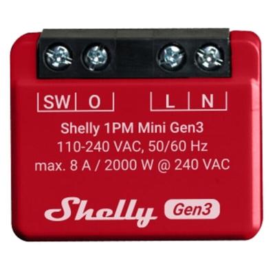 WLAN-Schaltaktor 1PM Mini Gen 3, rot - Shelly