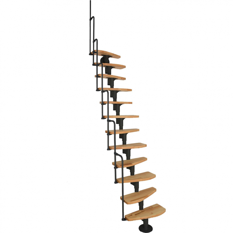 Minka Mittelholmtreppe Monaco schwarz Raumspartreppe, Buche Image