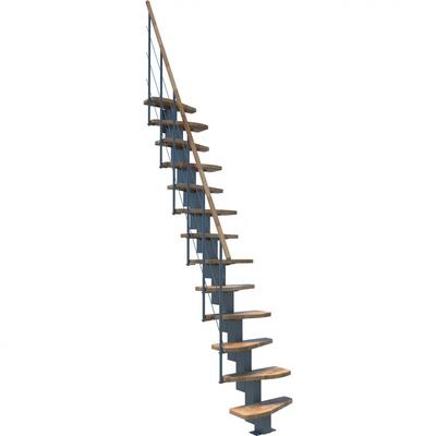 Minka Mittelholmtreppe Quatro grau Raumspartreppe, Buche Image