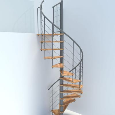 Minka Spindeltreppe Venezia Smart grau Wendeltreppe, 120 cm, Walnuss Image
