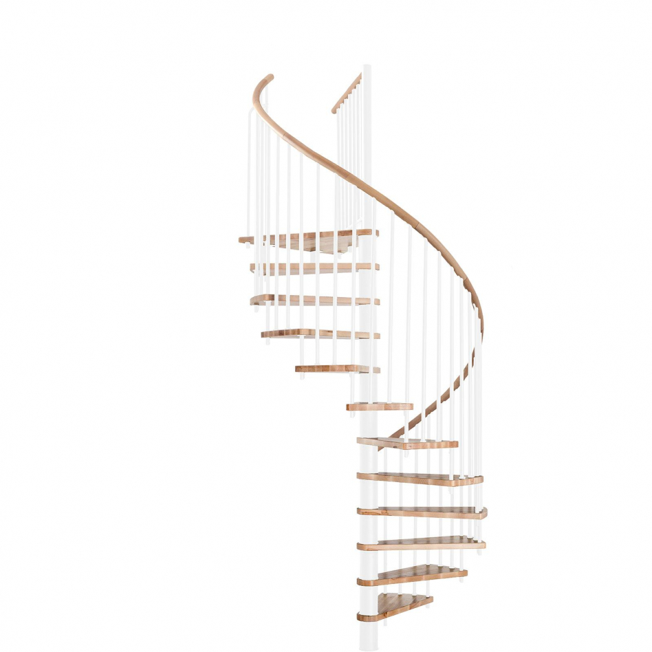 Minka Spindeltreppe Spiral Wood weiß Wendeltreppe, 160 cm, Buche Image