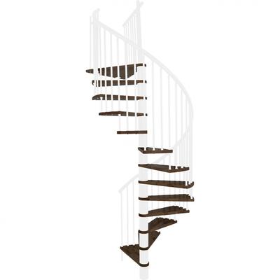 Minka Spindeltreppe Spiral Effect weiß Wendeltreppe, 160 cm, Walnuss Image