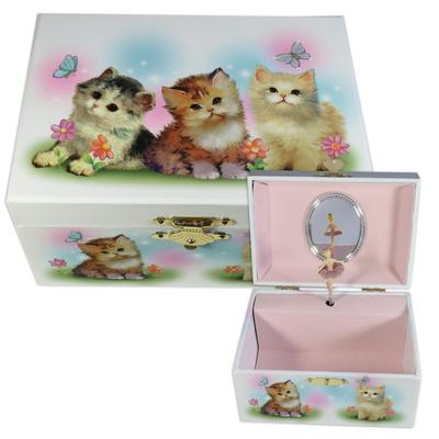 Ballerina Schmuckkästchen mit Katzenmotiv Image