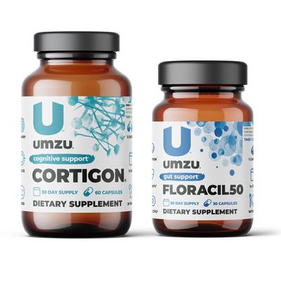 Floracil50 & Cortigon Bundle: Gut & Brain Support by UMZU | 11.99 oz