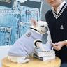 Herbst und Winter neue Strickweste V-Ausschnitt College-Stil Haustier Hund Katze Kleidung Tank Top Teddy Bobeauty Produkte