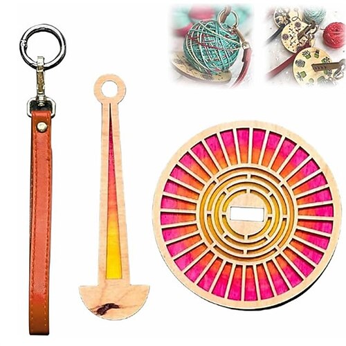 2 Stück tragbarer Handgarnhalter Tragbarer Handrahmen um Garnverwicklungen und Fehlausrichtung zu verhindern Weihnachtsgeschenk Image