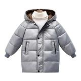 Little Children Girls Down Coat Fall Winter Xmas Down Jacket Hooded Padded Jacket Medium Long Padded Jacket And Novelty Party Holiday Jackets For Child