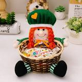 FloHua Household Essentials Clearance St. Patrick s Festival Doll Candy Basket Irish Festival Table Decoration Storage Basket Mother s Day Gift