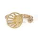 DIOR Rose Celeste Mother-of-pearl & Diamond Open Ring 18K Yellow Gold 0.06 CTW