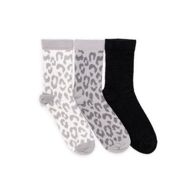 Plus Size Women's Women'S 3 Pack Cozy Compression Crew Socks by MUK LUKS in Med Grey (Size ONESZ)