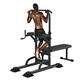 Heavy Duty Dip Station,Multi-Function Adjustable Height Pull Up Bar Exercise Dip Stand Fitness Equipment with Sit up Bench,Suitable for Home Gym Core Strength