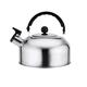 Hdbcbdj Teapot Whistling Water Kettle for Gas Stove Stainless Steel Whistle Tea Kettle Water Bottle (Color : Silver)