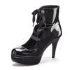 High-Heel-Sandalette "Stiefelette mit Plateau", Damen, Gr. 41, schwarz, Obermaterial: 100% Lederimitat. Futter: 100% Lederimitat. Decksohle: 100% Lederimitat. Laufsohle: 100% Synthetik, LASCANA BELLE AFFAIRE, glänzend, unifarben, sexy, Schuhe...