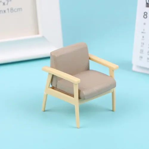Neu! 1 Stück antike Puppenhaus Miniatur Möbel Stuhl Rückenlehne Sessel Modell für Puppen Haus
