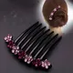 Peignes à cheveux en biscuits cristal pour femmes épingles à cheveux vintage pince à cheveux