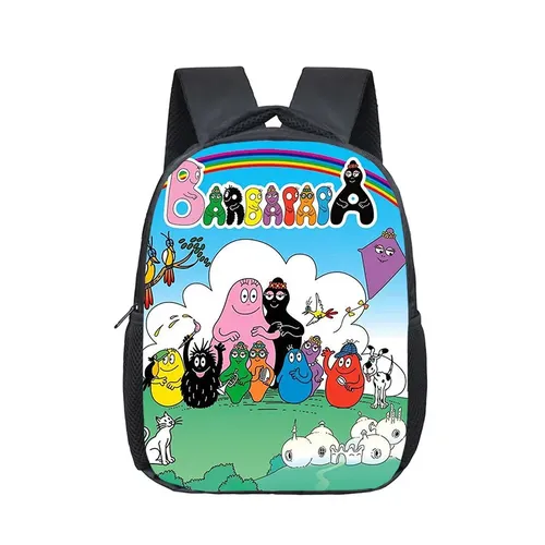 12 zoll Cartoon Barbapapa Schule Taschen für Kindergarten Kinder kinder Schule Rucksack für Mädchen