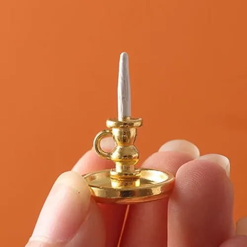 Antike Puppenhaus Miniatur Kerzenhalter Kerzenhalter Modell Möbel Zubehör für Puppenhaus Wohnkultur