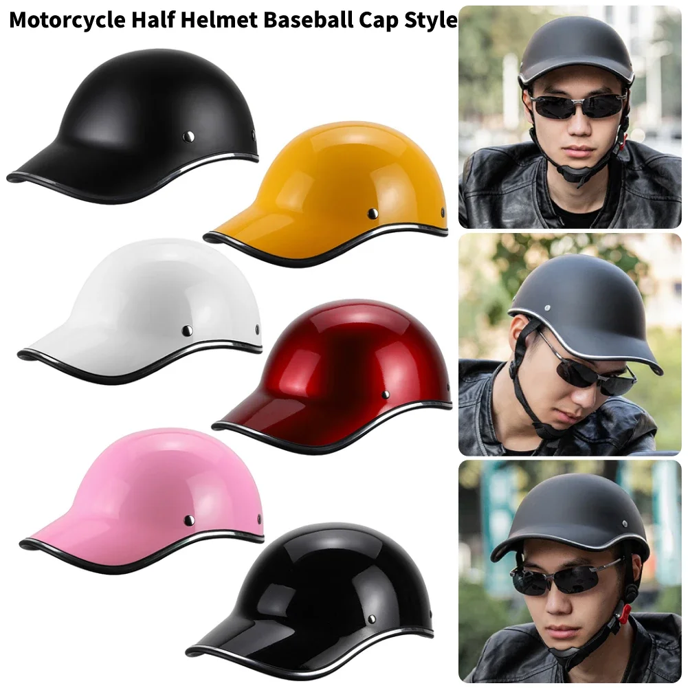 Motorrad Halbhelm Baseball mütze Stil Frauen Helm Erwachsene Elektro fahrrad Helme Fahrrad Männer klassische Roller Berglicht Image