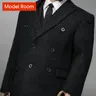 X34 1/6 Skala Reiche Mann Schwarz Anzug Mantel Ben Affleck Kleidung Zubehör Modell Fit 12''