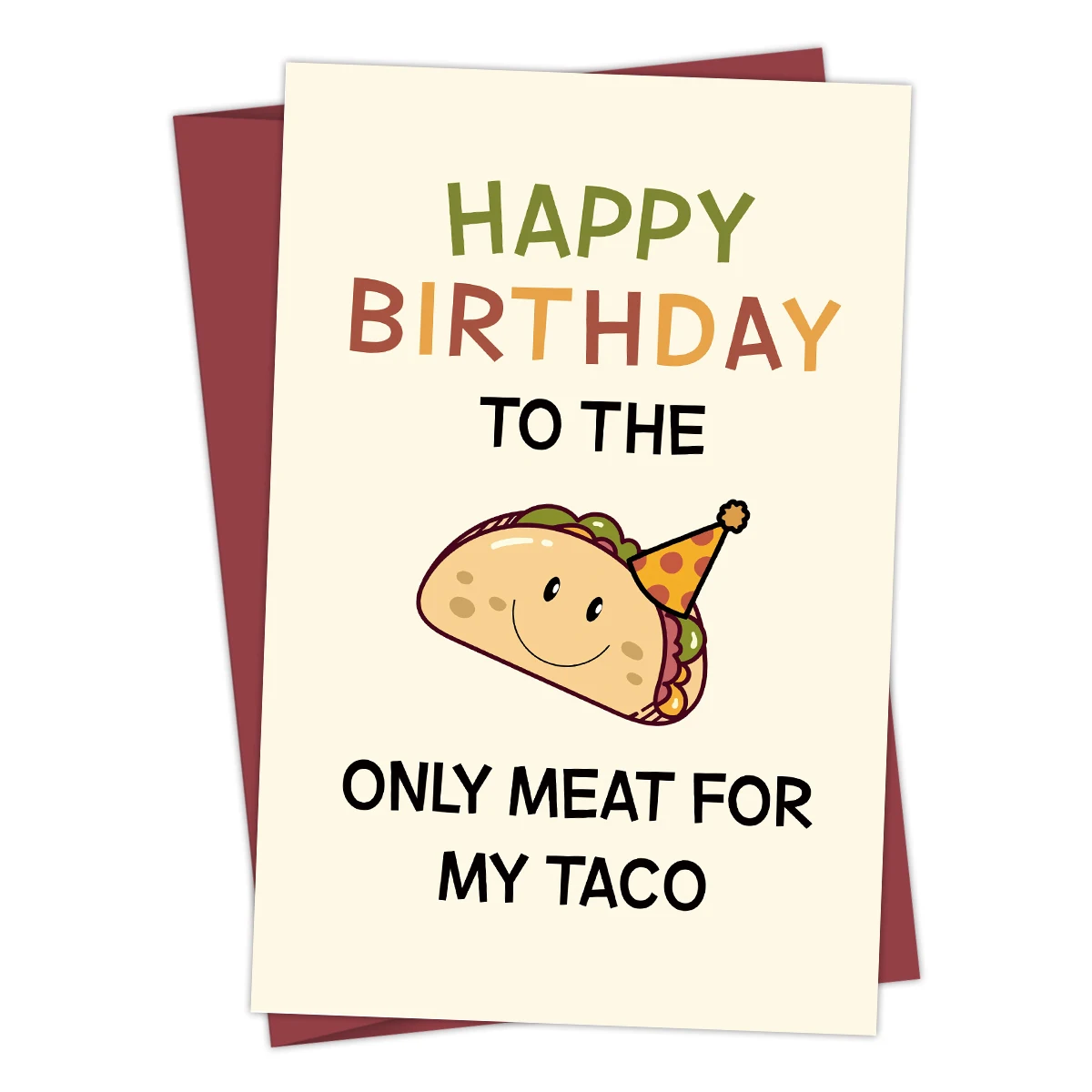 1pc einzigartige alles Gute zum Geburtstag karte, lustige und festliche Geburtstags geschenk karte, Taco-Geburtstags gruß karte für Ehemann Freund Frau Image