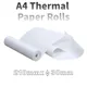 Rouleau de papier photo thermique pour imprimante thermique A40 et A4 rouleau de papier continu