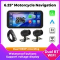 6.25 ''Wireless Carplay Motorrad tragbare GPS Navigation Bildschirm Motorrad Wireless Android Auto