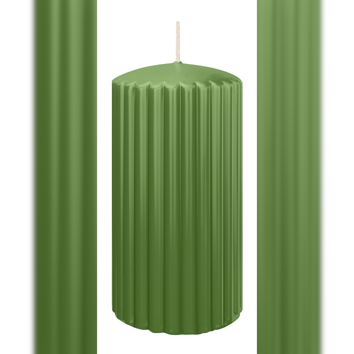 Wiedemann Kerzen Rillen Kerzen Aloe Vera 150 x Ø 80 mm, 4 Stück Image