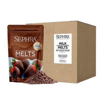 Sephra 28008 Milk Chocolate Melts, Fountain Ready, Hardens Quickly, (10) 2 lb Bags