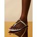 Women's Kima Flat Sandal in White / 6 | BCBGMAXAZRIA