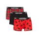 Urban Classics Men's TB3839-Boxer Shorts 3-Pack Boxershort, red Plaid AOP+Moose AOP+blk, 5XL