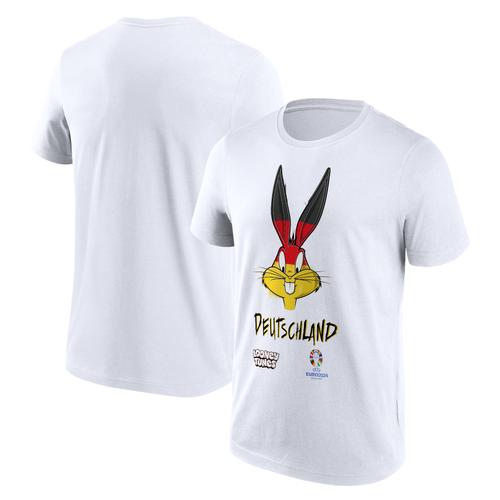 UEFA Deutschland Looney Tunes Bugs Porträt Grafik T-Shirt - Weiß