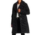 Nine West Jackets & Coats | Nine West Warm & Cozy Notch Collar Coat Nwts | Color: Black/Gray | Size: L
