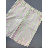 Lilly Pulitzer Shorts | Lilly Pulitzer Vintage 8 Maybelline Bermuda Short Summer Seersucker Stripe | Color: Green/Pink | Size: 8