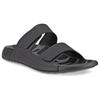 Pantolette ECCO "COZMO W", Damen, Gr. 40, schwarz, Leder, sportlich, Schuhe, Sommerschuh, Schlappen mit zwei Klettverschlussriemen